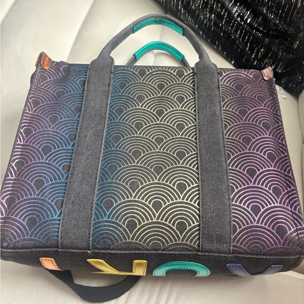 Kurt Geiger Black Tote with Multicolor Accents Worn Selling as is. - Picture 5 of 6